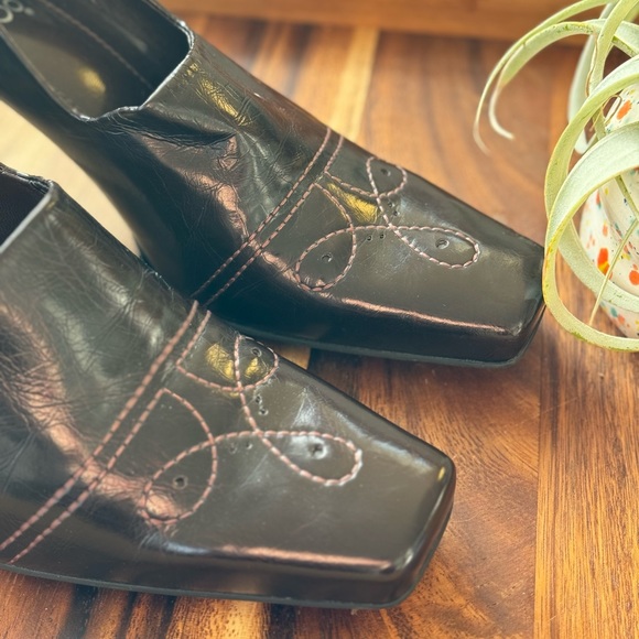 franco sarto brown leather heel 8 - Picture 5 of 8